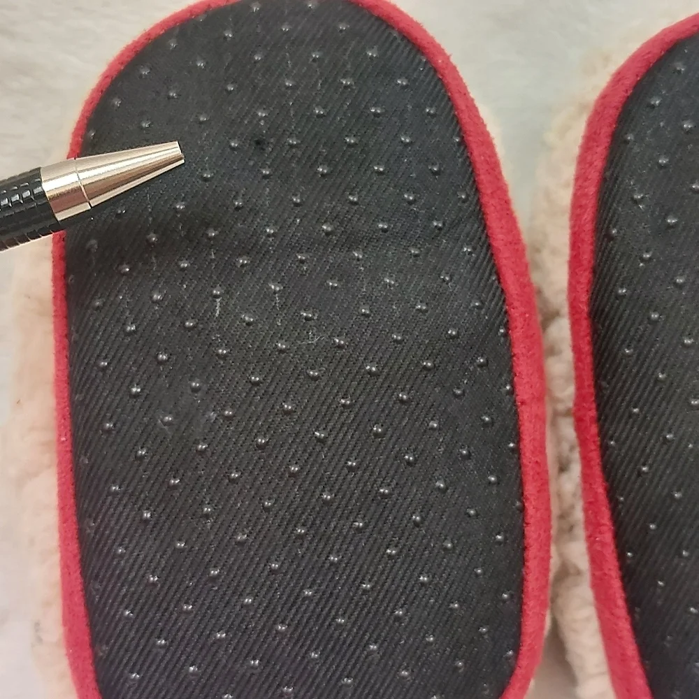 DEARFOAMS INFANT BABY BEAR RED SHERPA FAMILY HOLIDAY CHRISTMAS SLIPPERS SIZE 6-9